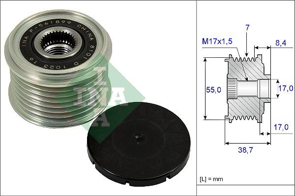 INA 535 0239 10 - Ремъчна шайба, генератор vvparts.bg