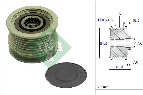 INA 535 0234 10 - Ремъчна шайба, генератор vvparts.bg