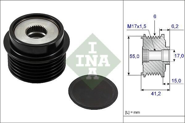 INA 535 0231 10 - Ремъчна шайба, генератор vvparts.bg