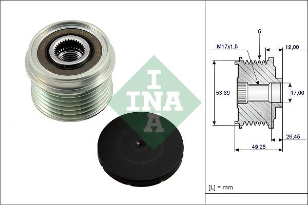 INA 535 0233 10 - Ремъчна шайба, генератор vvparts.bg