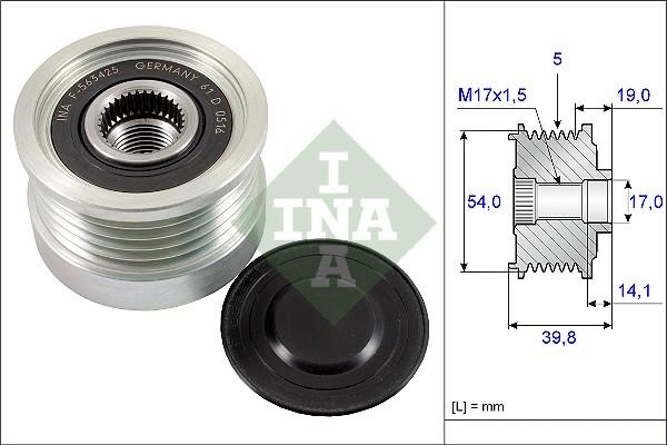 INA 535 0221 10 - Ремъчна шайба, генератор vvparts.bg