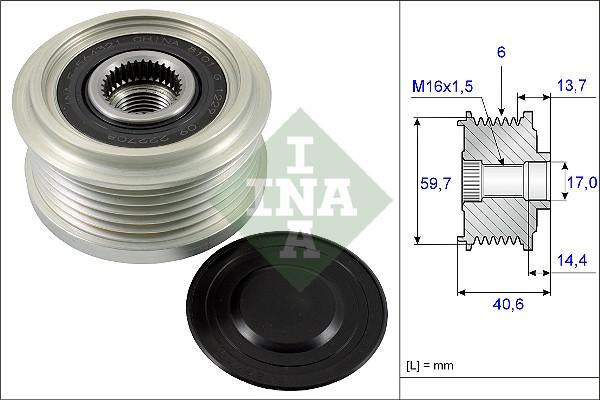 INA 535 0228 10 - Ремъчна шайба, генератор vvparts.bg