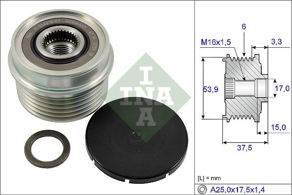 INA 535 0223 10 - Ремъчна шайба, генератор vvparts.bg