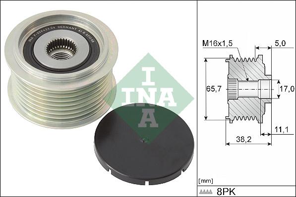 INA 535 0274 10 - Ремъчна шайба, генератор vvparts.bg