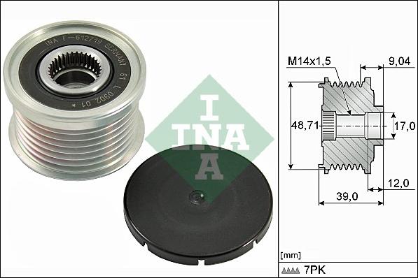 INA 535 0275 10 - Ремъчна шайба, генератор vvparts.bg