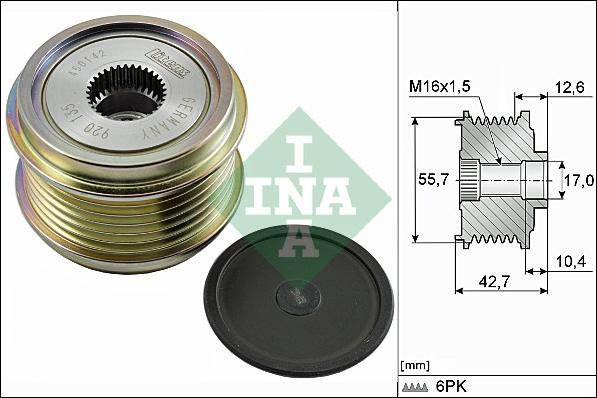 INA 535 0276 10 - Ремъчна шайба, генератор vvparts.bg