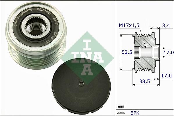 INA 535 0273 10 - Ремъчна шайба, генератор vvparts.bg