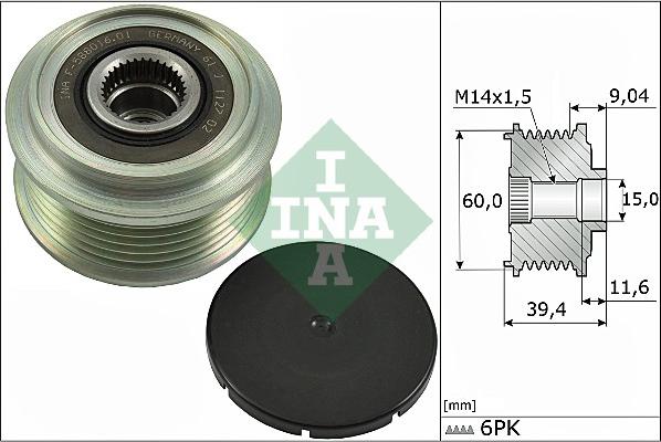 INA 535 0277 10 - Ремъчна шайба, генератор vvparts.bg