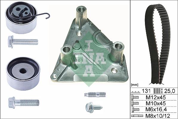 INA 530 0492 10 - Комплект ангренажен ремък vvparts.bg