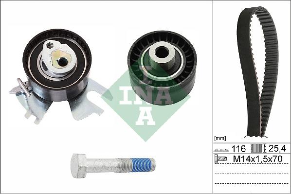 INA 530 0449 10 - Комплект ангренажен ремък vvparts.bg