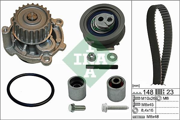 INA 530 0445 32 - Водна помпа+ к-кт ангренажен ремък vvparts.bg