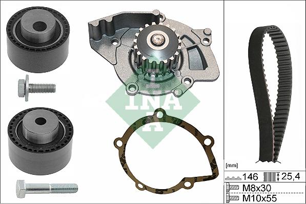 INA 530 0446 31 - Водна помпа+ к-кт ангренажен ремък vvparts.bg