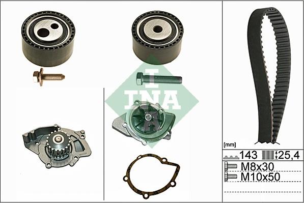 INA 530 0447 30 - Водна помпа+ к-кт ангренажен ремък vvparts.bg