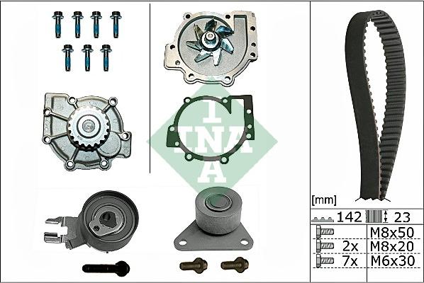 INA 530 0467 30 - Водна помпа+ к-кт ангренажен ремък vvparts.bg