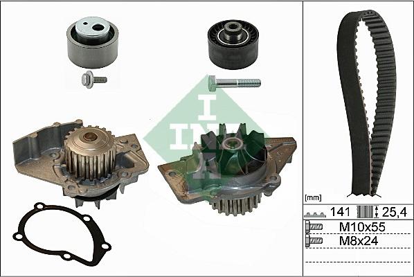 INA 530 0470 30 - Водна помпа+ к-кт ангренажен ремък vvparts.bg