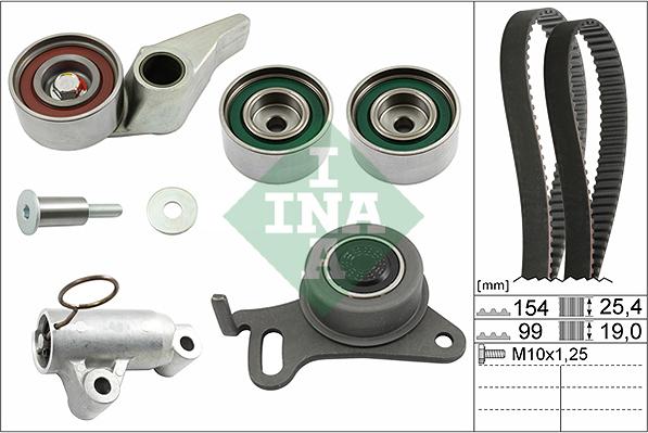 INA 530 0594 10 - Комплект ангренажен ремък vvparts.bg