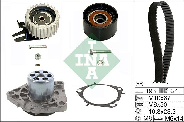 INA 530 0561 30 - Водна помпа+ к-кт ангренажен ремък vvparts.bg