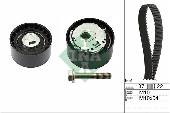 INA 530 0536 10 - Комплект ангренажен ремък vvparts.bg