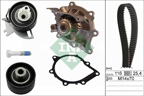 INA 530 0691 30 - Водна помпа+ к-кт ангренажен ремък vvparts.bg