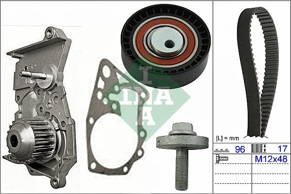 INA 530 0604 30 - Водна помпа+ к-кт ангренажен ремък vvparts.bg