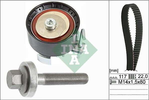 INA 530 0605 10 - Комплект ангренажен ремък vvparts.bg