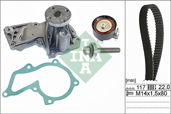 INA 530 0605 30 - Водна помпа+ к-кт ангренажен ремък vvparts.bg