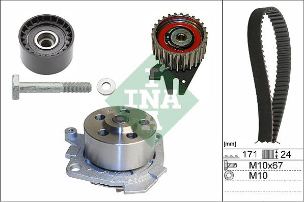 INA 530 0606 30 - Водна помпа+ к-кт ангренажен ремък vvparts.bg