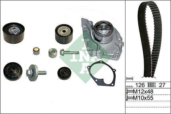 INA 530 0638 30 - Водна помпа+ к-кт ангренажен ремък vvparts.bg