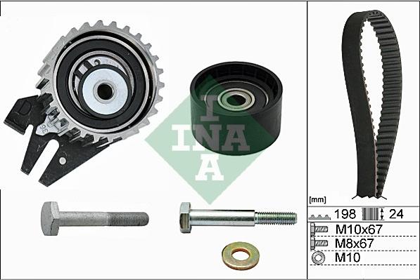 INA 530 0626 10 - Комплект ангренажен ремък vvparts.bg