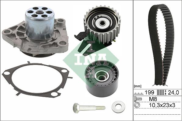 INA 530 0628 30 - Водна помпа+ к-кт ангренажен ремък vvparts.bg