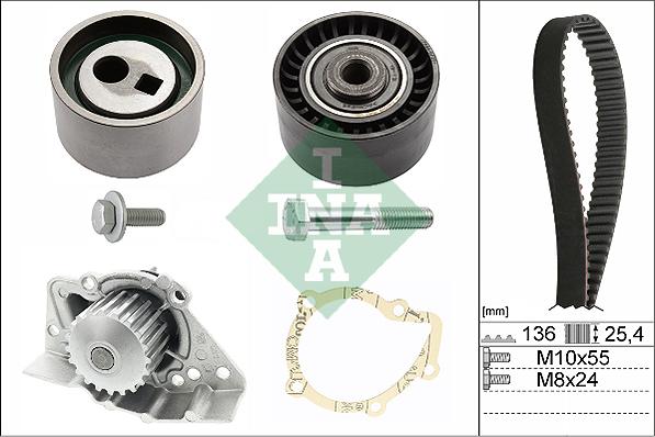 INA 530 0095 30 - Водна помпа+ к-кт ангренажен ремък vvparts.bg