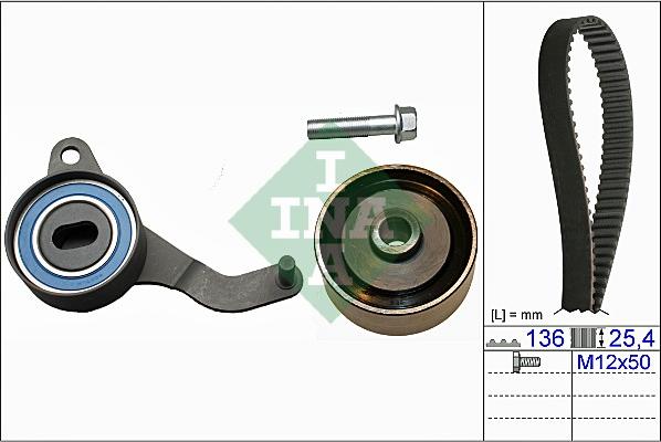 INA 530 0047 10 - Комплект ангренажен ремък vvparts.bg