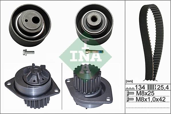 INA 530 0055 30 - Водна помпа+ к-кт ангренажен ремък vvparts.bg