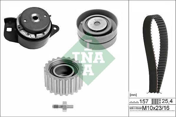 INA 530 0052 10 - Комплект ангренажен ремък vvparts.bg