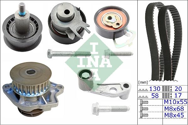 INA 530 0089 31 - Водна помпа+ к-кт ангренажен ремък vvparts.bg