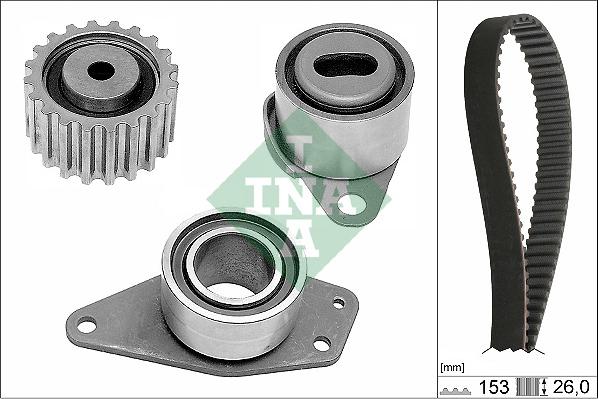 INA 530 0038 10 - Комплект ангренажен ремък vvparts.bg