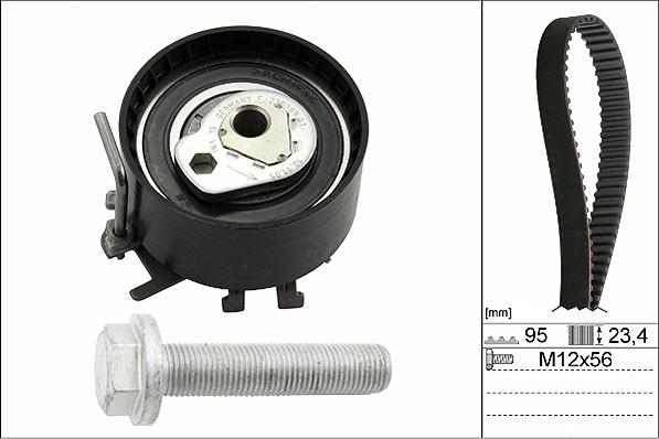 INA 530 0195 10 - Комплект ангренажен ремък vvparts.bg