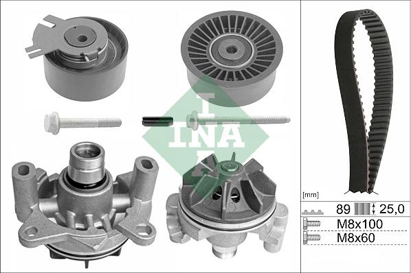 INA 530019830 - Водна помпа+ к-кт ангренажен ремък vvparts.bg