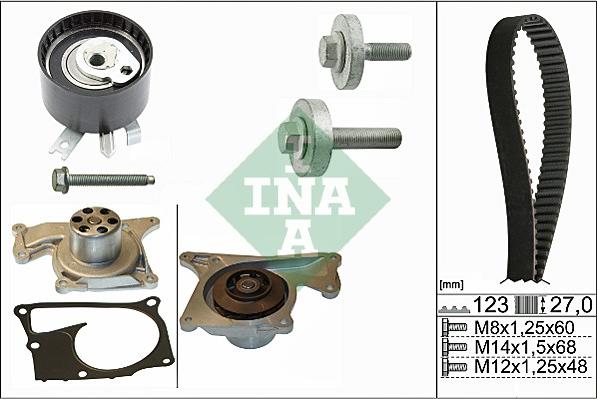 INA 530 0197 32 - Водна помпа+ к-кт ангренажен ремък vvparts.bg