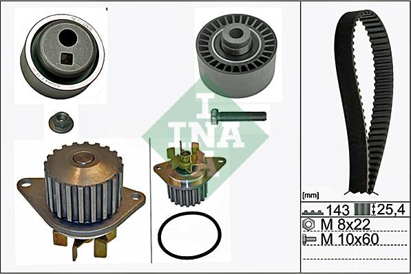 INA 530 0105 30 - Водна помпа+ к-кт ангренажен ремък vvparts.bg