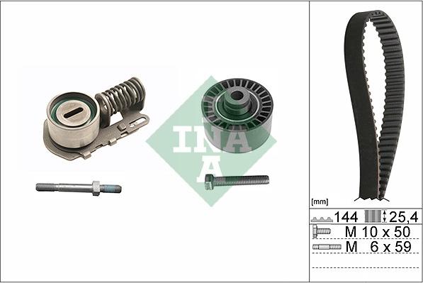 INA 530 0115 10 - Комплект ангренажен ремък vvparts.bg