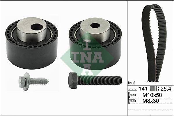 INA 530 0111 10 - Комплект ангренажен ремък vvparts.bg