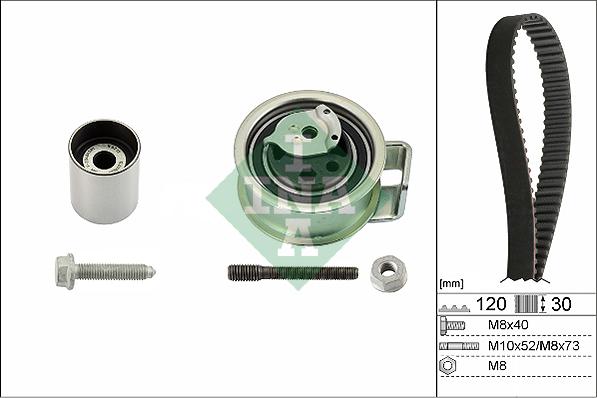 INA 530 0176 10 - Комплект ангренажен ремък vvparts.bg