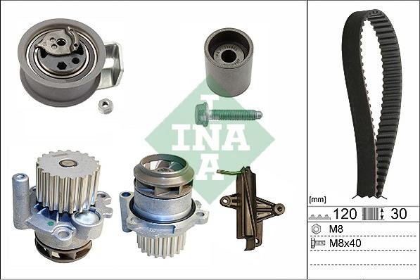 INA 530 0340 30 - Водна помпа+ к-кт ангренажен ремък vvparts.bg