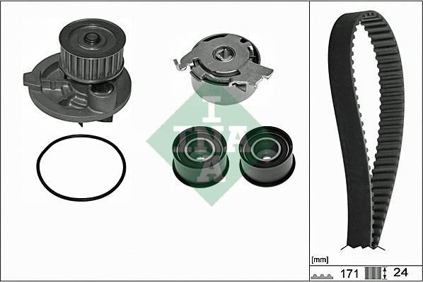 INA 530 0358 31 - Водна помпа+ к-кт ангренажен ремък vvparts.bg