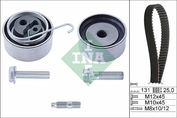 INA 530 0338 10 - Комплект ангренажен ремък vvparts.bg