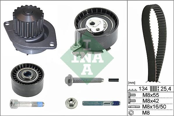 INA 530 0379 30 - Водна помпа+ к-кт ангренажен ремък vvparts.bg