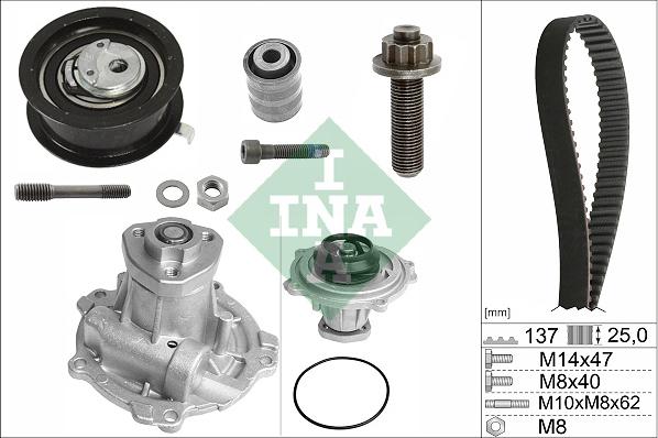 INA 530 0377 31 - Водна помпа+ к-кт ангренажен ремък vvparts.bg