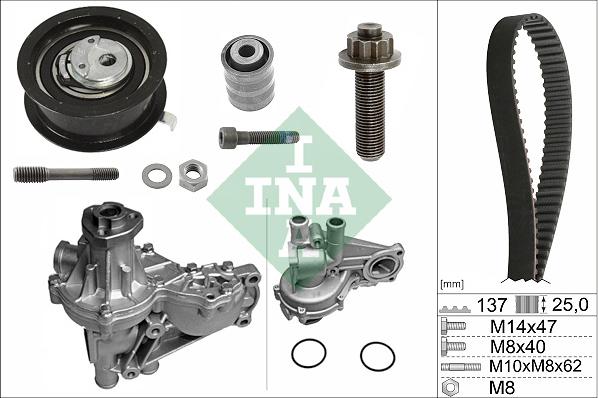 INA 530 0377 32 - Водна помпа+ к-кт ангренажен ремък vvparts.bg