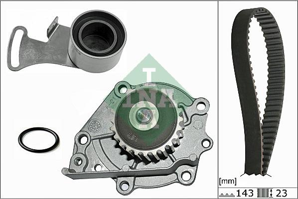 INA 530 0242 30 - Водна помпа+ к-кт ангренажен ремък vvparts.bg